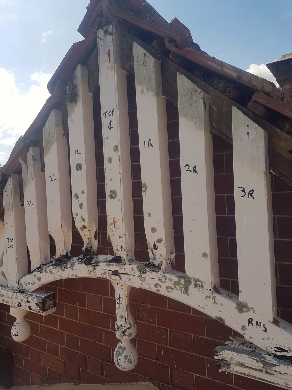 Gable one during works, Airlie, Castlemaine