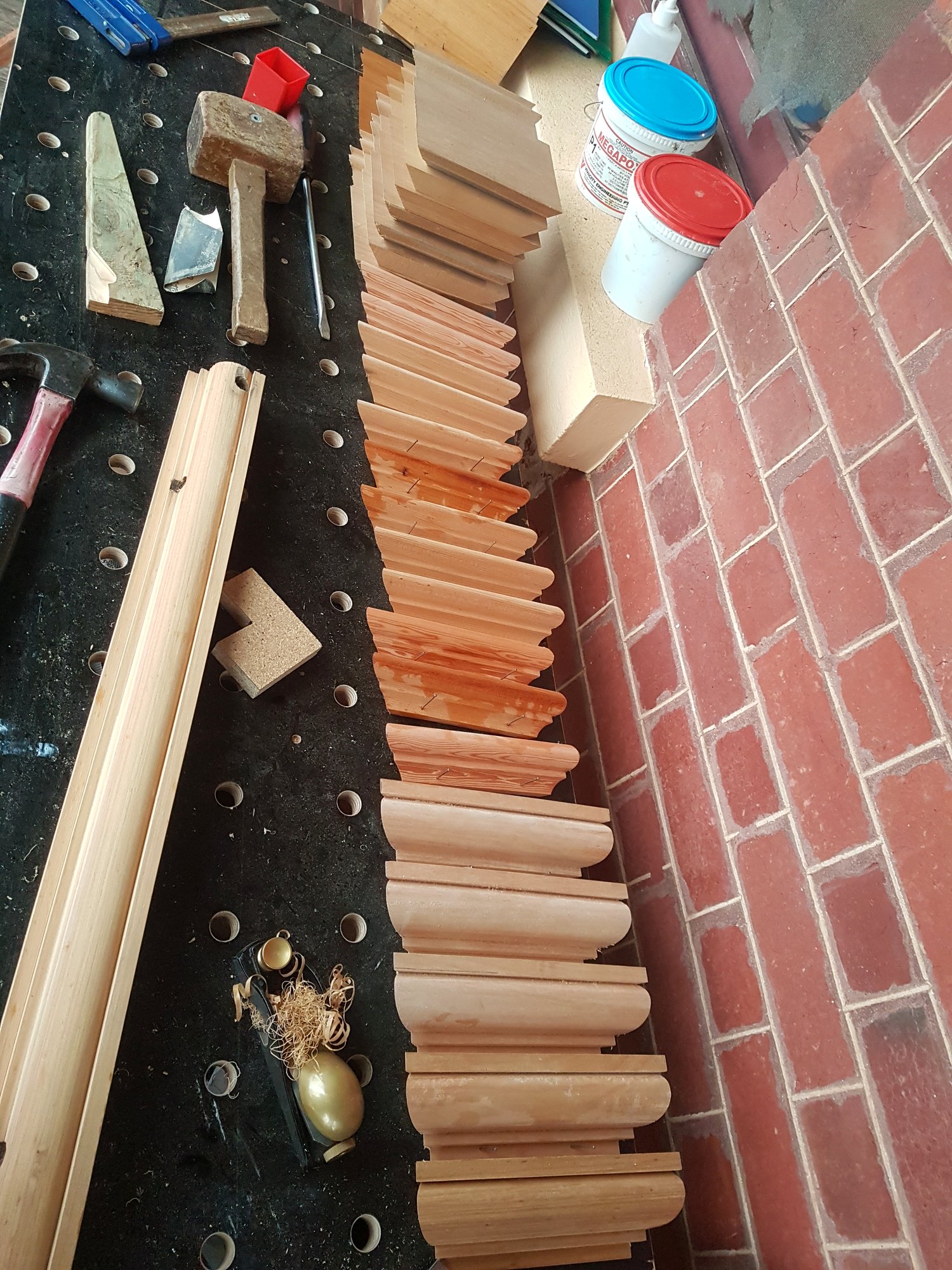 Verandah during works, Airlie, Castlemaine