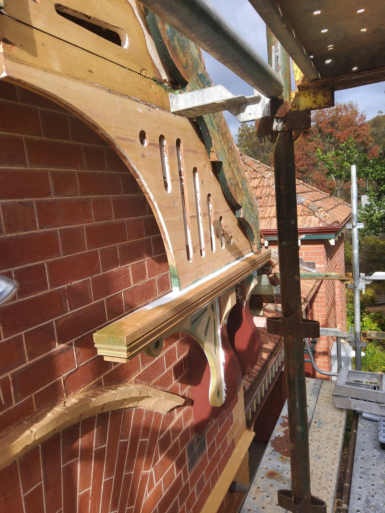 Gable three, restoration work, Airlie, Castlemaine