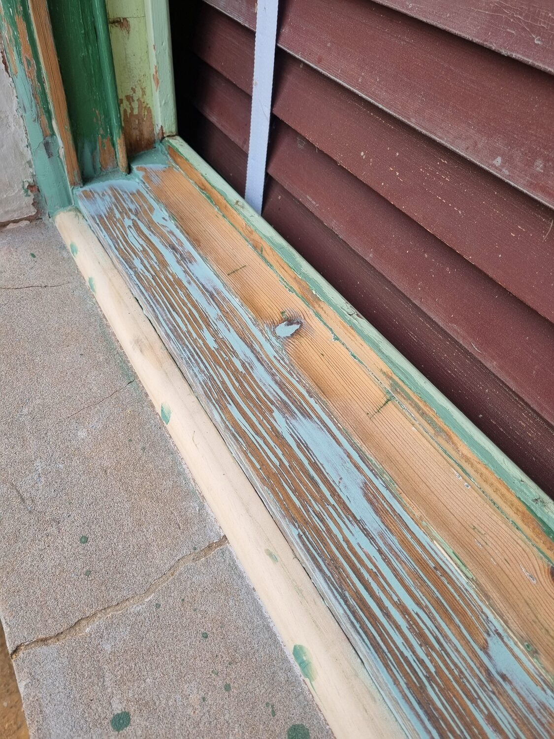 Windows during works, Buda House, Castlemaine