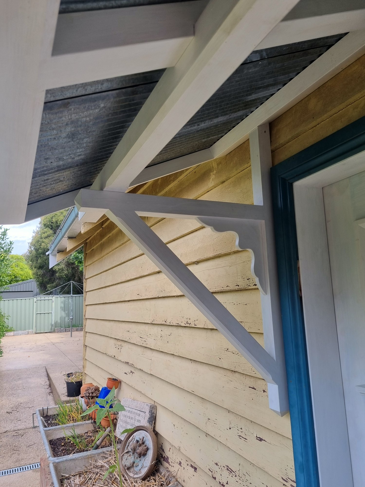 Outbuildings & awning detail, the Lawson family home, Castlemaine