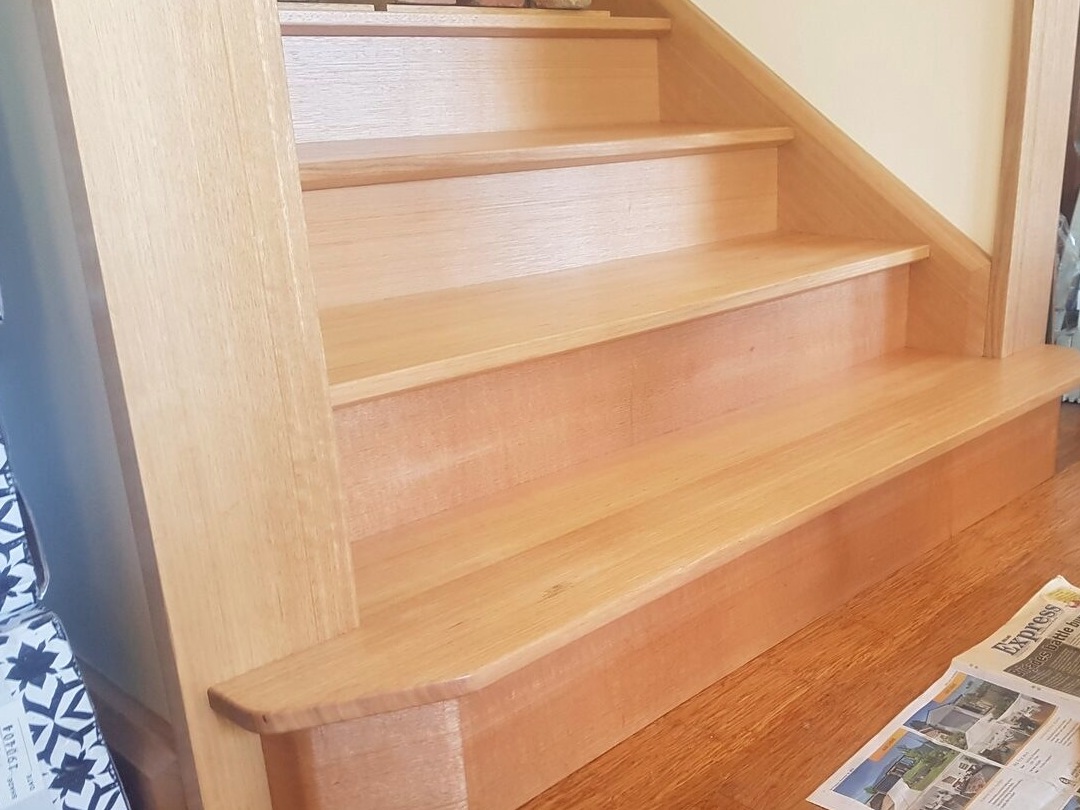 New timber staircase inside a home